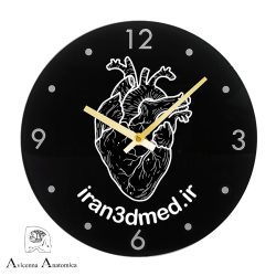 ساعت دیواری سفارشی هدیه روز پزشک ویژه متخصصان قلب با طراحی منحصر به فرد نرگس طب.