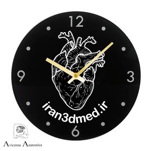 ساعت دیواری سفارشی هدیه روز پزشک ویژه متخصصان قلب با طراحی منحصر به فرد نرگس طب.